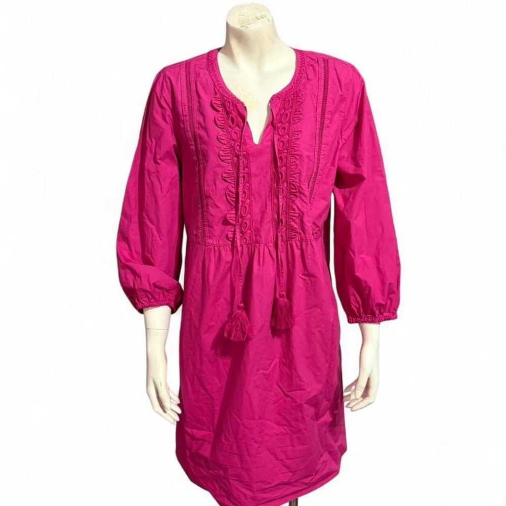 Boho Tommy Bahama Fuchsia Embroidered Top